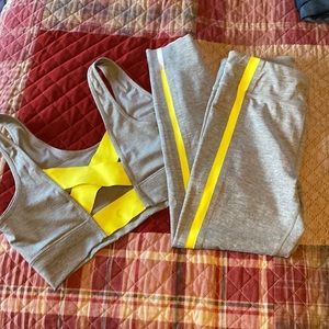 NWOT Zyia gray Luxe neon tape set - 8/10 and xl